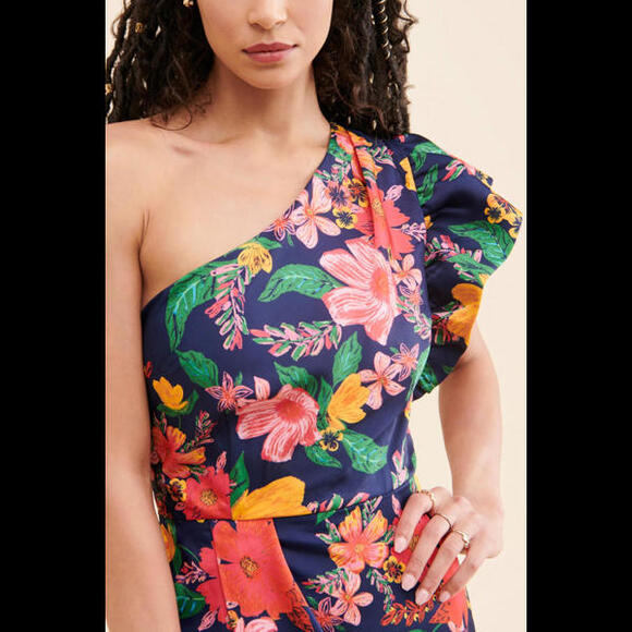 Anthropologie x Finders Keepers - One Shoulder Ruffle Mini Dress, size 6 - Picture 2 of 14